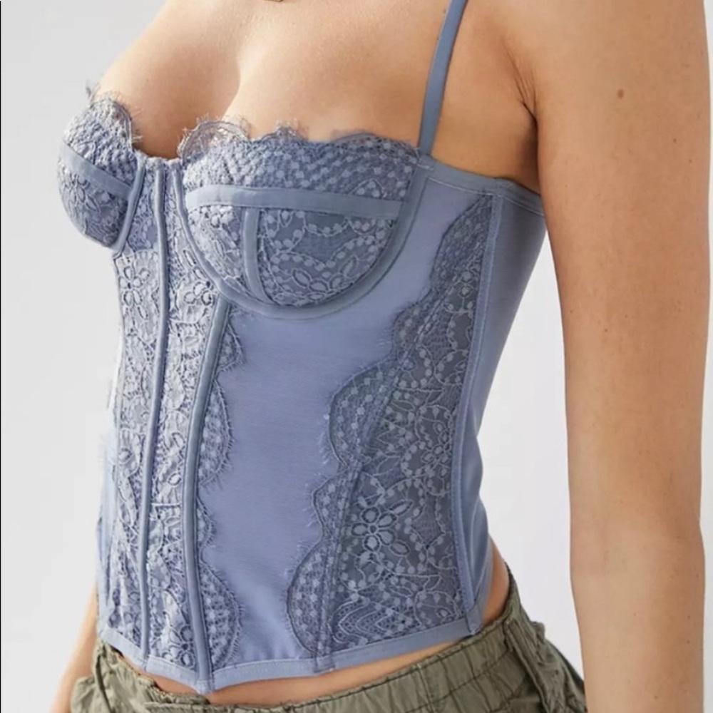 URBAN OUTFITTERS BLUE CORSET